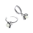 Brincos de vaga-lumes em prata 925 para mulheres com pedra luminiscente que brilha no escuro para um encanto nocturno 4