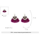 Brincos elegantes em forma de leque J3491 5