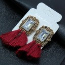 Brincos elegantes femininos com pedra J1701 5