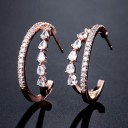 Brincos femininos com zircónias G362 3