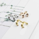 Brincos femininos com zircónios G968 5