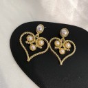 Brincos pendentes em forma de coração para senhora C1089 5