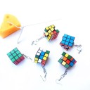 Brincos pendentes em forma de cubo G139 4