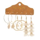 Brincos pendentes femininos 3 pares 30