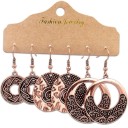 Brincos pendentes femininos 3 pares 39