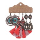 Brincos pendentes femininos 3 pares 47