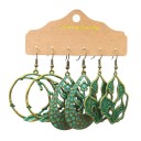 Brincos pendentes femininos 3 pares 10