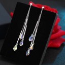 Brincos pendentes femininos com cristais G1365 3