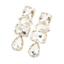 Brincos pendentes femininos com cristais G688 8