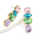 Brincos pendentes femininos com cristais G688 3