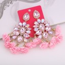 Brincos pendentes femininos com cristal G1239 6