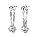 Brincos pendentes femininos com cubo 1
