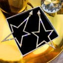 Brincos pendentes femininos com estrela 2