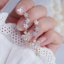 Brincos pendentes femininos com flores G1494 4