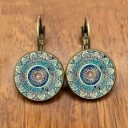 Brincos pendentes femininos com mandala 3