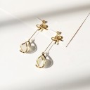 Brincos pendentes femininos com pérola C1099 3