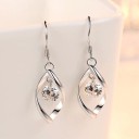 Brincos pendentes femininos com strass 5