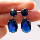 Brincos pendentes femininos com zircões G496 4