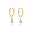 Brincos pendentes femininos com zircões H743 14