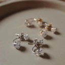 Brincos pendentes femininos com zircões H865 2