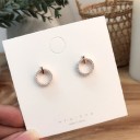 Brincos pendentes femininos com zircónias G1406 4