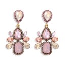 Brincos pendentes femininos com zircónias G639 6