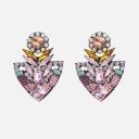 Brincos pendentes femininos com zircónios G478 11