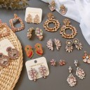 Brincos pendentes femininos com zircónios G478 3