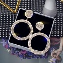 Brincos pendentes femininos em forma de argola R108 2