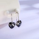 Brincos pendentes femininos em forma de coração G800 3