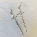 Brincos pendentes femininos espada G596 8