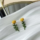 Brincos pendentes femininos flores G1282 4