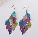 Brincos pendentes femininos folhas G164 10