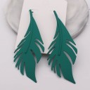 Brincos pendentes femininos folhas G938 15