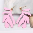 Brincos pendentes femininos folhas G938 4