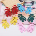 Brincos pendentes femininos folhas G938 3