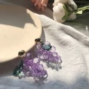 Brincos pendentes para senhora vinho 16