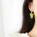 Brincos pendentes para senhora vinho 2