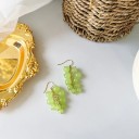 Brincos pendentes para senhora vinho 7