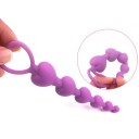 Brinquedo anal de silicone em forma de corações para estimulação sensorial com superfície lisa e design flexível para máximo conforto 1