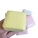 Brinquedo Antistress Squishy Milk Cake 8 × 8 × 3 cm espuma PU macia de retorno lento ferramenta de relaxamento para a mão 2