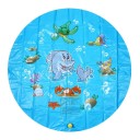 Brinquedo aquático inflável para exterior 100 cm Piscina redonda com jatos área inflável em PVC com tema marinho para crianças no jardim 2
