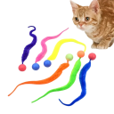 Brinquedo colorido para gatos 23 cm Bola com lagarta Brinquedo divertido para gatos Brinquedo criativo para brincar e caçar Brinquedo estimulante para gatos 3