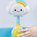 Brinquedo de banho 15,5 x 48 cm Chuveiro com botão Nuvem Chuveiro interativo para crianças Banheira Brincar com água Brinquedo aquático para casa 3