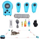Brinquedo de caça para gatos Conjunto de 4 dispositivos rotativos com corda e isco Brinquedo interativo para exercício de gatos 5