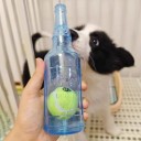 Brinquedo de cão resistente em forma de garrafa com apito e bola de ténis no interior para mastigar e brincar de forma interativa 3