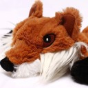 Brinquedo de peluche a apitar para cães 45 cm Raposa sem enchimento Brinquedo interativo resistente Brinquedo a apitar para morder Brinquedo macio 3