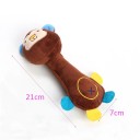 Brinquedo de peluche a apitar para cães Macaco 21x7 cm Brinquedo resistente para mastigar e limpar para cães pequenos 2