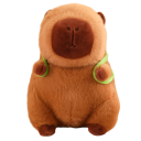 Brinquedo de peluche capivara com mochila removível em forma de tartaruga Peluche capivara sentada Brinquedo de peluche recheado para crianças Decoração de animal adorável 33 cm 3