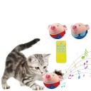 Brinquedo de peluche interativo para cães e gatos porquinho 15 cm bola saltitante falante com carregamento USB e comando 2